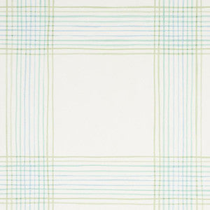 Minerva Plaid Peacock 5012370 by Schumacher Designer Wallpaper