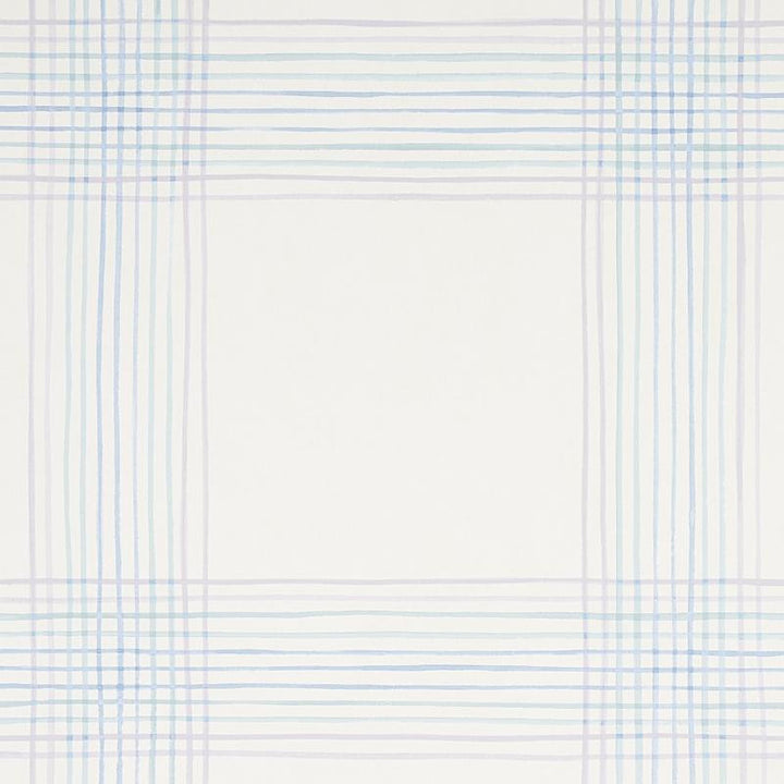 Minerva Plaid Hyacinth 5012371 by Schumacher Designer Wallpaper Plaid Wallcoverings 27.0" - Swanky Fabrics -