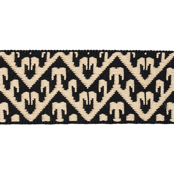 Tivoli Tape Black 80010 by Schumacher Designer Trim Copacabana - Swanky Fabrics -