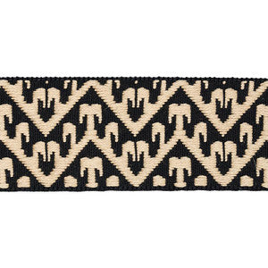 Tivoli Tape Black 80010 by Schumacher Designer Trim
