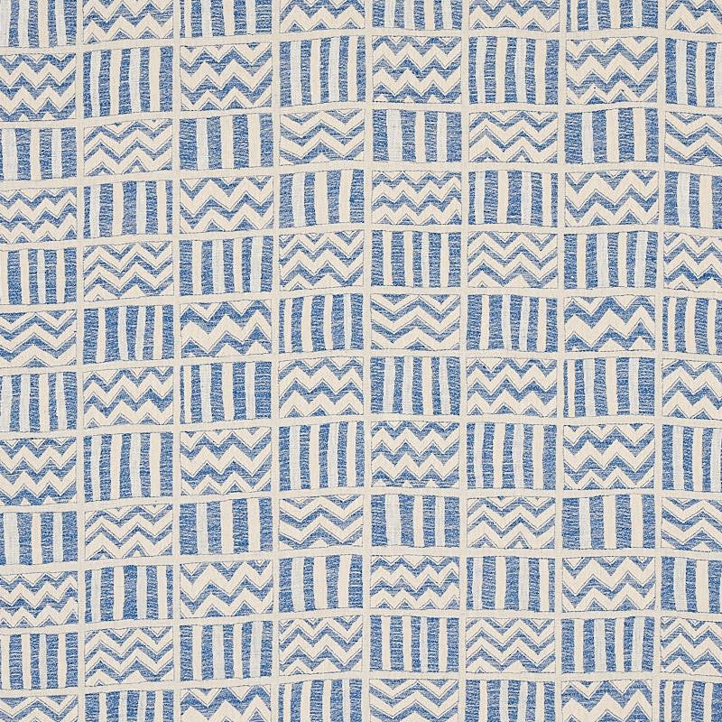 Kudu Blue 79762 by Schumacher Designer Fabric Copacabana 13.67" - Swanky Fabrics -