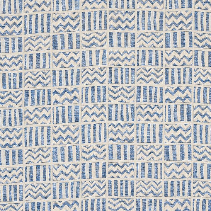 Kudu Blue 79762 by Schumacher Designer Fabric Copacabana 13.67" - Swanky Fabrics -