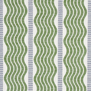 Sina Stripe Green 79940 by Schumacher Designer Fabric