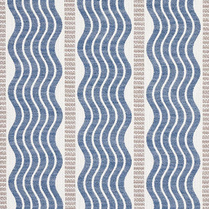 Sina Stripe Blue 79941 by Schumacher Designer Fabric