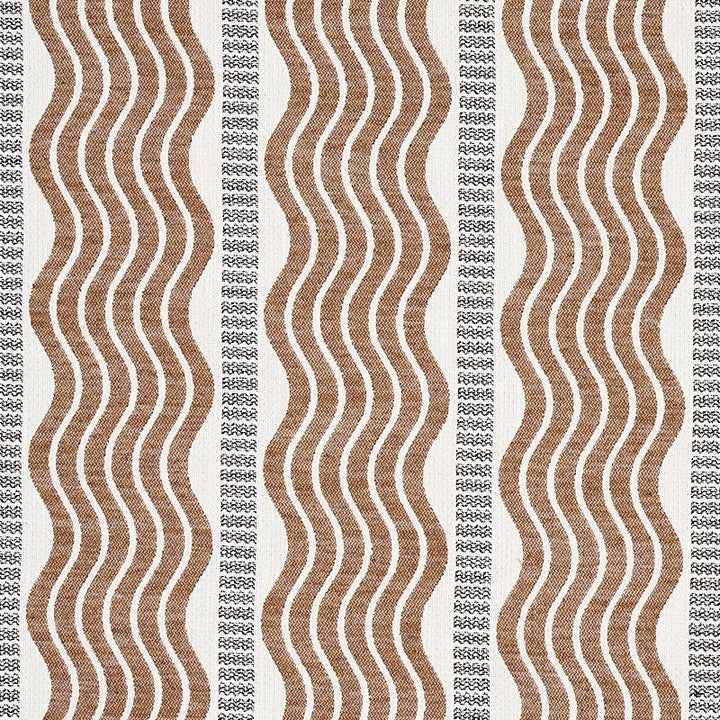 Sina Stripe Brown 79942 by Schumacher Designer Fabric Copacabana 7.0" - Swanky Fabrics -