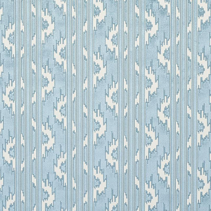 Murat Velvet Sky 80320 by Schumacher Designer Fabric East Meets West 13.5" - Swanky Fabrics -