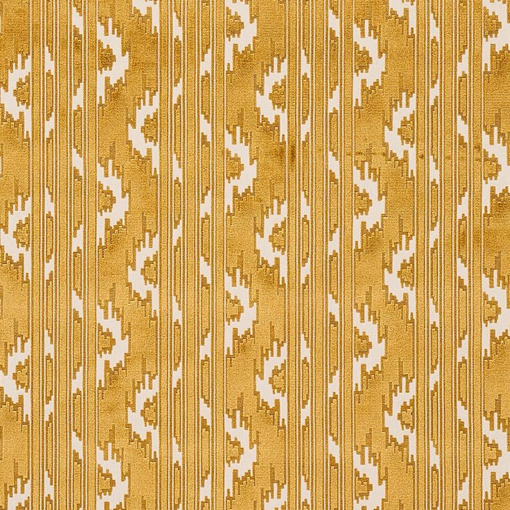 Murat Velvet Gold 80321 by Schumacher Designer Fabric East Meets West 13.5" - Swanky Fabrics -