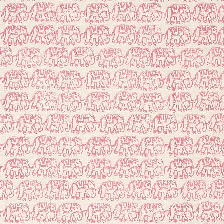 Ellies Hand Block Print Rose 179750 by Schumacher Designer Fabric Molly Mahon 4.88" - Swanky Fabrics -