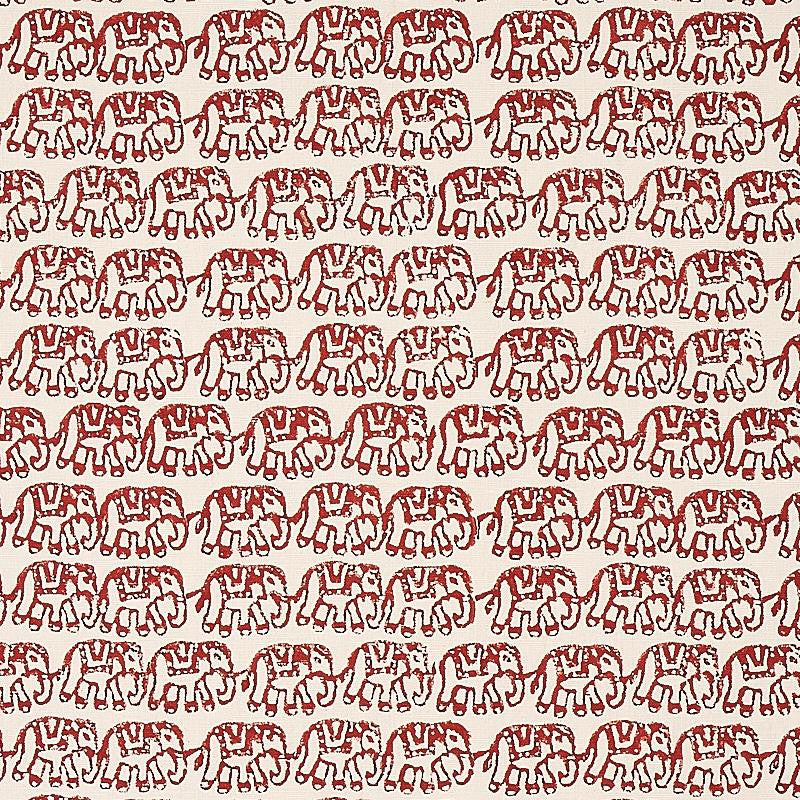 Ellies Hand Block Print Rust 179751 by Schumacher Designer Fabric Molly Mahon 4.88" - Swanky Fabrics -