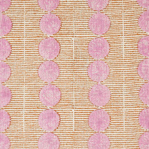 Sun Rise Hand Block Print Rose & Copper 179790 by Schumacher Designer Fabric