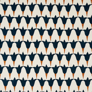Tulip Hand Block Midnight & Copper 179822 by Schumacher Designer Fabric