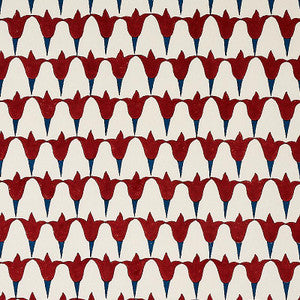 Tulip Hand Block Iron & Indigo 179823 by Schumacher Designer Fabric