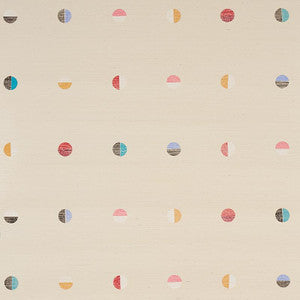 Joshua Tree Hand Printed Sisal Multi On Ivory 5012440 by Schumacher Designer Wallpaper