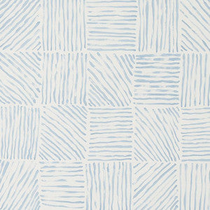 Katama Blue On Ivory 5012421 by Schumacher Designer Wallpaper