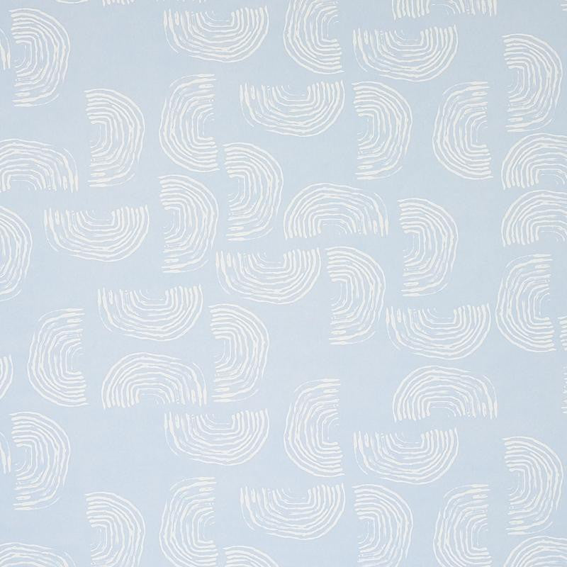Quansoo Ivory On Sky 5012400 by Schumacher Designer Wallpaper Caroline Z Hurley 52.0" - Swanky Fabrics -