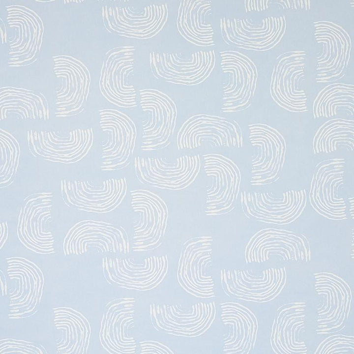 Quansoo Ivory On Sky 5012400 by Schumacher Designer Wallpaper Caroline Z Hurley 52.0" - Swanky Fabrics -
