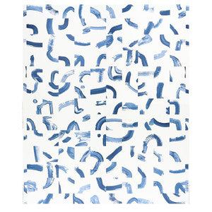 Sepiessa Blue 5009494 by Schumacher Designer Wallpaper