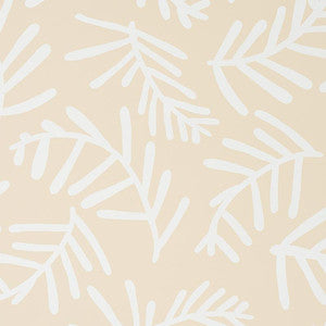 Tiah Cove Ivory On Natural 5012452 by Schumacher Designer Wallpaper