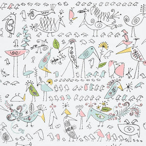 Aviary Soft Multi 5012780 by Schumacher Designer Wallpaper