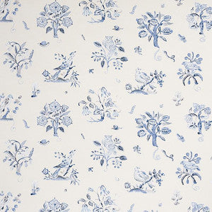 Magical Menagerie Blues 5012212 by Schumacher Designer Wallpaper