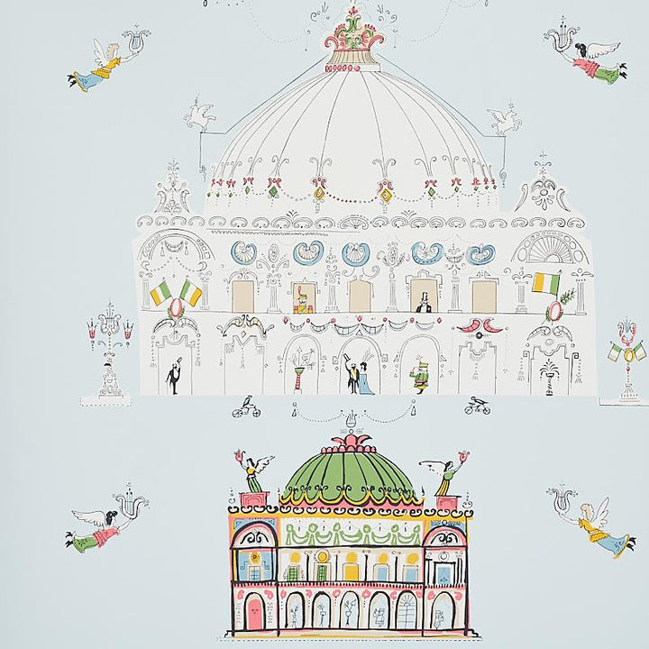 Opera Sky 5012480 by Schumacher Designer Wallpaper Flight Of Fancy 27.0" - Swanky Fabrics -