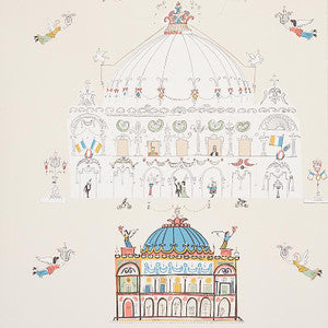 Opera Ivory 5012481 by Schumacher Designer Wallpaper