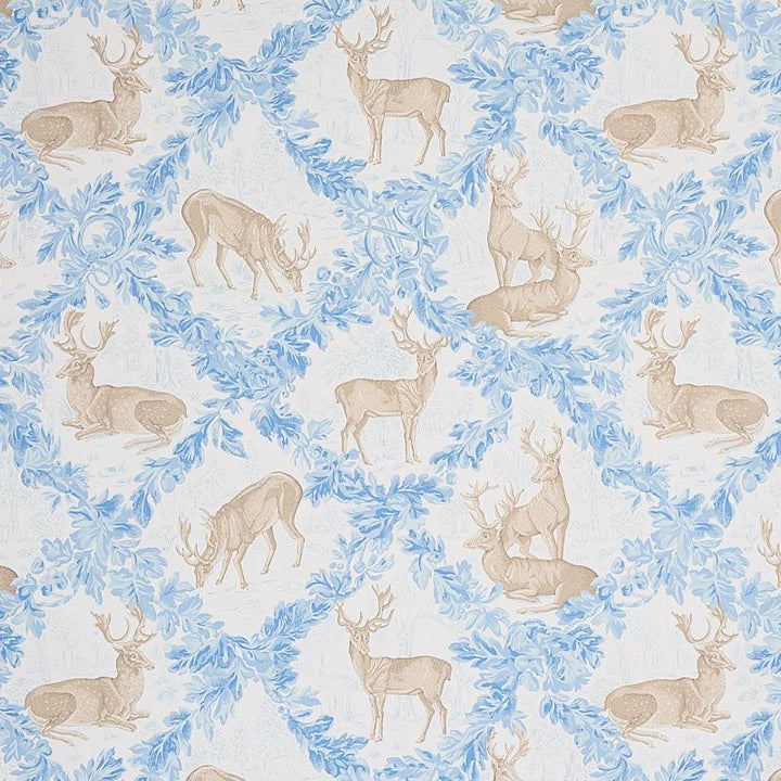 Woburn Meadow Ice 5012730 by Schumacher Designer Wallpaper Luxe Lodge 27.0" - Swanky Fabrics -