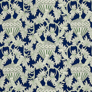 Santarem Navy 179940 by Schumacher Designer Fabric