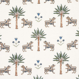 Tiger Palm Delft 179931 by Schumacher Designer Fabric