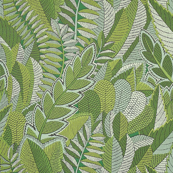 Japura Forest Green 5012661 by Schumacher Designer Wallpaper Mystique 27.0" - Swanky Fabrics -
