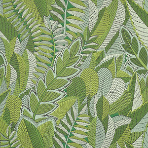 Japura Forest Green 5012661 by Schumacher Designer Wallpaper