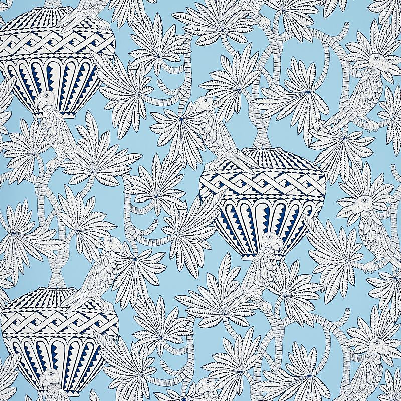 Santarem Sky 5012820 by Schumacher Designer Wallpaper Mystique 27.0" - Swanky Fabrics -