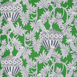 Santarem Green 5012821 by Schumacher Designer Wallpaper