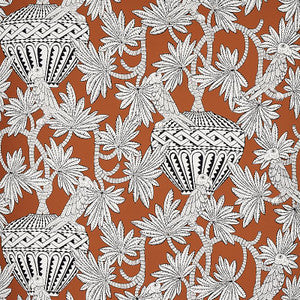 Santarem Chocolate 5012822 by Schumacher Designer Wallpaper