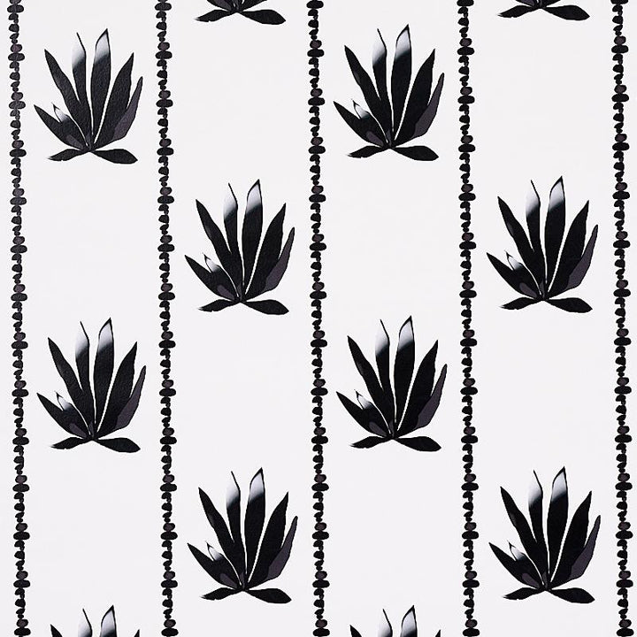 Agave Stripe Parchment 5012681 by Schumacher Designer Wallpaper Peg Norriss 4.5" - Swanky Fabrics -