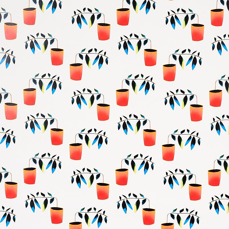 Reaching Out Spectrum Multi 5012710 by Schumacher Designer Wallpaper Peg Norriss 9.0" - Swanky Fabrics -