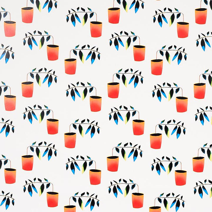 Reaching Out Spectrum Multi 5012710 by Schumacher Designer Wallpaper Peg Norriss 9.0" - Swanky Fabrics -