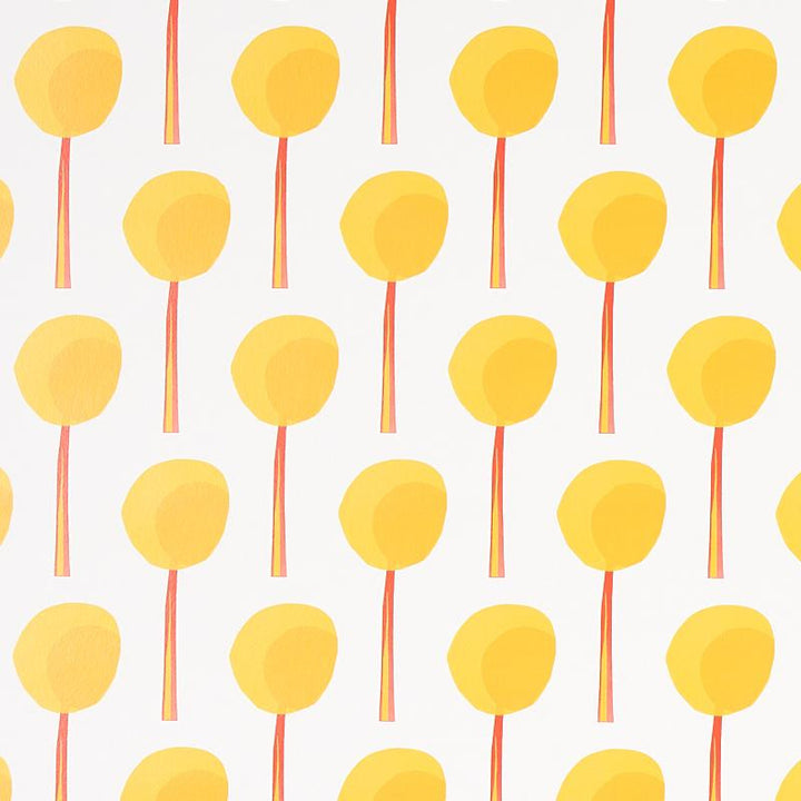 Topiary Marigold 5012700 by Schumacher Designer Wallpaper Peg Norriss 2.0" - Swanky Fabrics -
