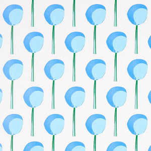Topiary Bluebell 5012701 by Schumacher Designer Wallpaper