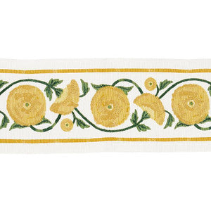 Saranda Flower Embroidery Tape Marigold 80391 by Schumacher Designer Trim
