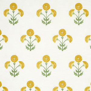 Saranda Flower Marigold 5012411 by Schumacher Designer Wallpaper