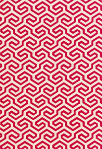 Ming Fret Cerise 66880 by Schumacher Designer Fabric