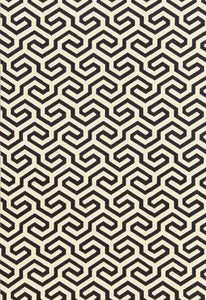 Ming Fret Noir 66881 by Schumacher Designer Fabric