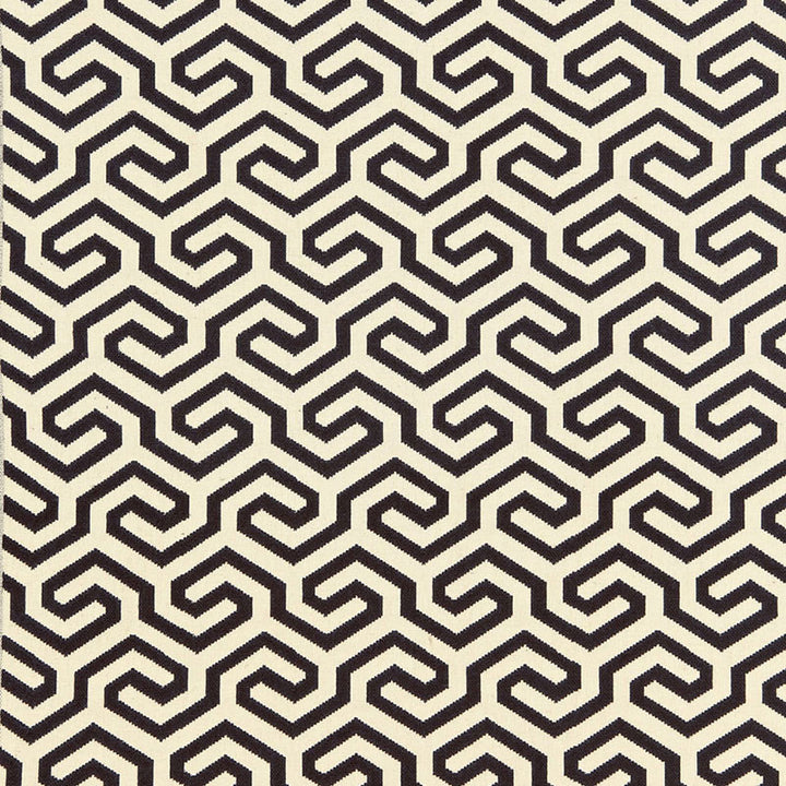 Ming Fret Noir 66881 by Schumacher Designer Fabric CHROMA See Sample FRANCE MEDIUM DUTY </p><p>Repeat: Horizontal: 4 1/8" (10CM) and Vertical: 5 1/2" (14CM) 50" WIDE (127CM) - Swanky Fabrics -
