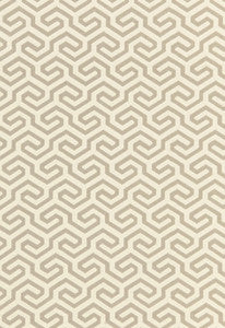 Ming Fret Flax 66882 by Schumacher Designer Fabric