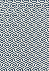Ming Fret Navy 66884 by Schumacher Designer Fabric