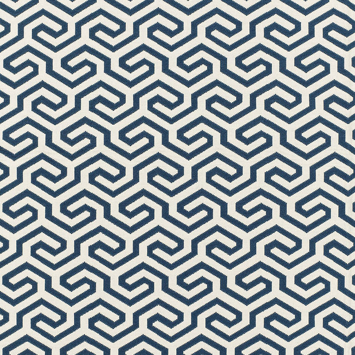 Ming Fret Navy 66884 by Schumacher Designer Fabric CHROMA SP14 See Sample FRANCE MEDIUM DUTY </p><p>Repeat: Horizontal: 4 1/8" (10CM) and Vertical: 5 1/2" (14CM) 50" WIDE (127CM) - Swanky Fabrics -