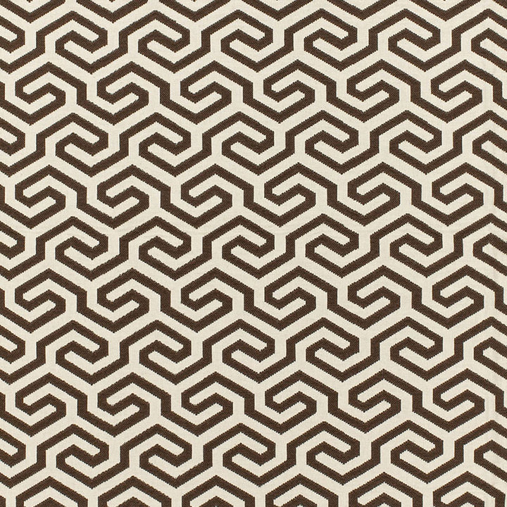 Ming Fret Chocolate 66885 by Schumacher Designer Fabric CHROMA SP14 COTTON 75% LINEN 25% FRANCE MARTINDALE 18,000 </p><p>Repeat: Horizontal: 4 1/8" (10CM) and Vertical: 5 1/2" (14CM) 50 - Swanky Fabrics -