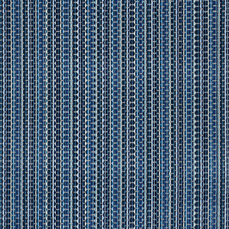 Downtown Velvet Indigo 66913 by Schumacher Designer Fabric CUT & PATTERNED VELVETS VISCOSE 48% COTTON 34% ITALY MARTINDALE 50,000 </p><p>Repeat: Horizontal: 14 3/8" (37CM) and Vertical: 3/8" (1CM) 54.5 - Swanky Fabrics -
