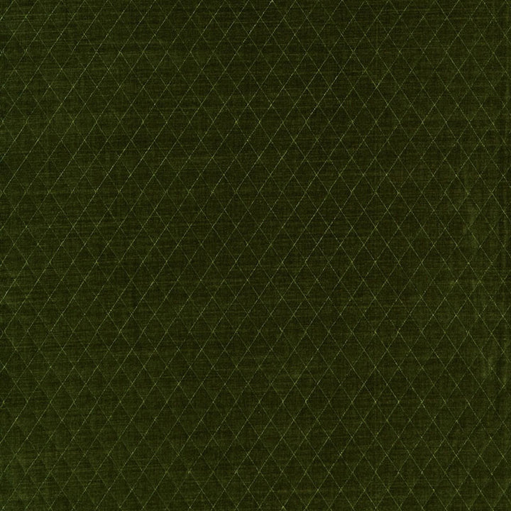Paley Quilted Velvet Loden 66923 by Schumacher Designer Fabric CHROMA COTTON 70% POLYESTER 16% ITALY MARTINDALE 40,000 </p><p>Repeat: Horizontal: 1" (3CM) and Vertical: 1 1/2" (4CM) 55 - Swanky Fabrics -
